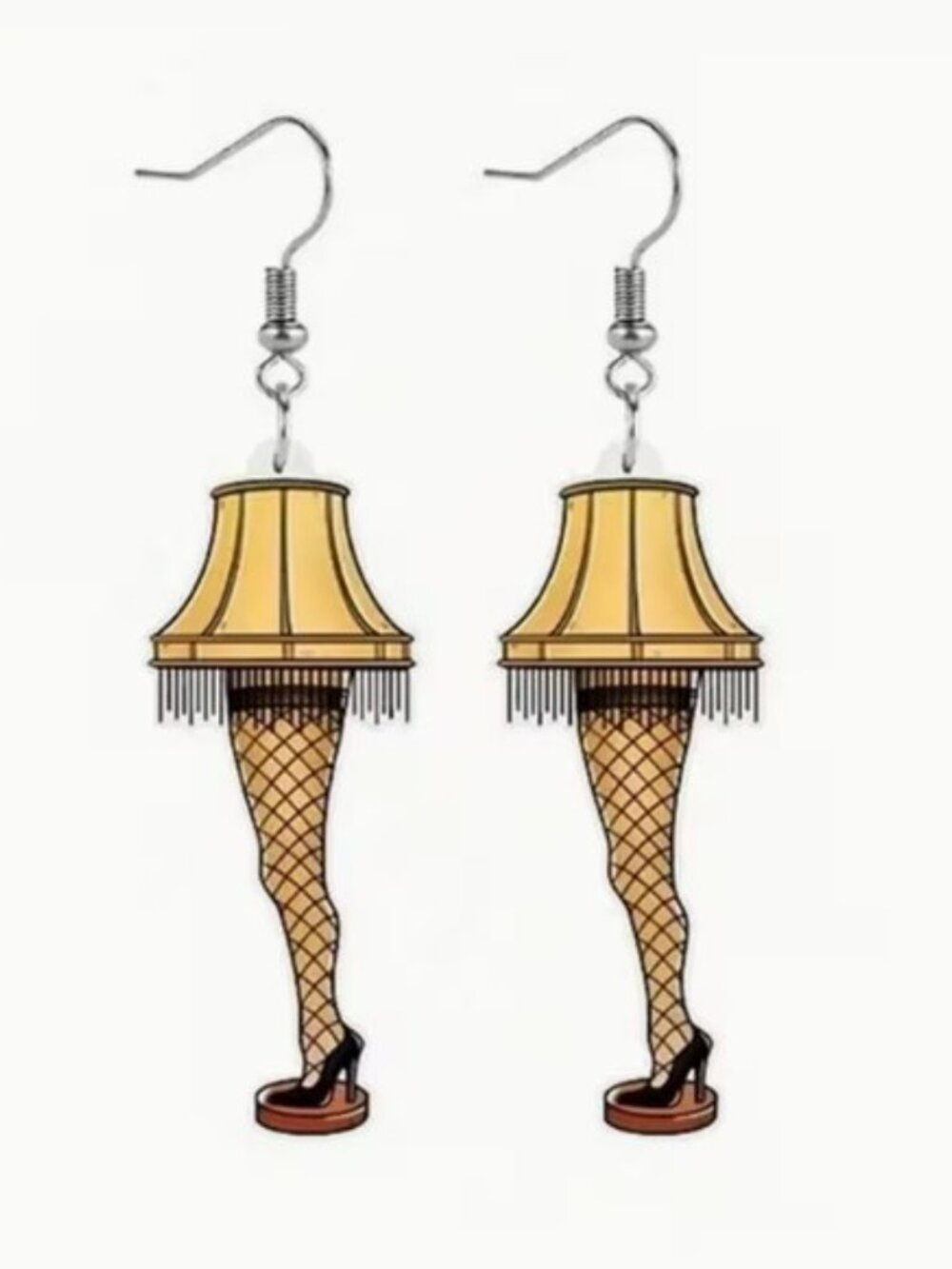 Leg Lamp Earrings Christmas Acrylic Dangle Earrings Holiday Movie New - Picture 4 of 4